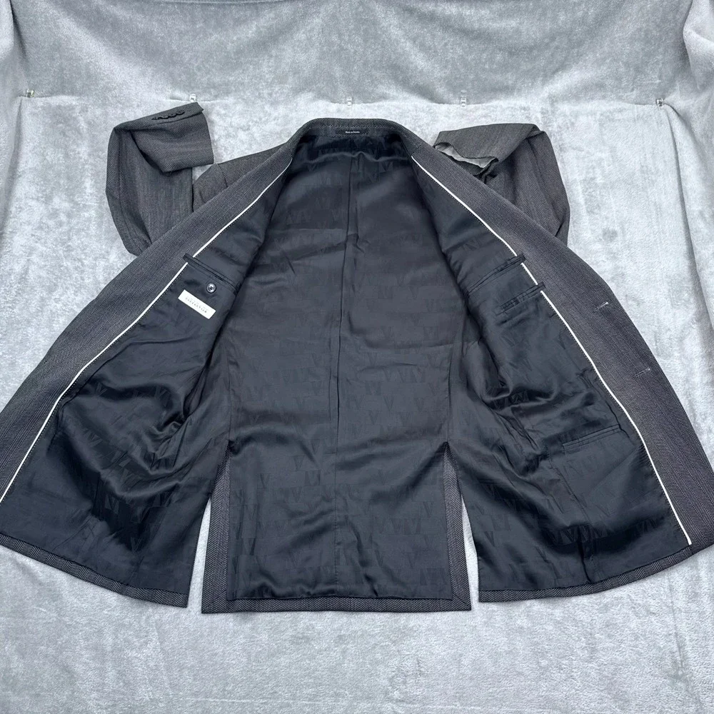 Versace Collection 100% Wool Herringbone Blazer Mens 42 US Sport Coat Jacket